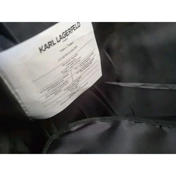 Karl Lagerfeld LH5AG807 Women's Black White Striped Large Tote - Picture 6 of 10